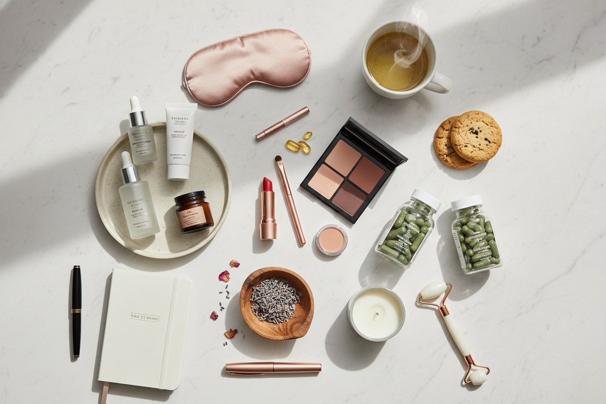 Beauty and Health Flat Lay
